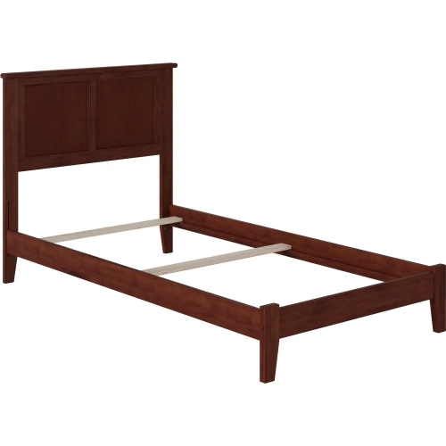 Madison Twin Foundation Bed in Walnut Wood