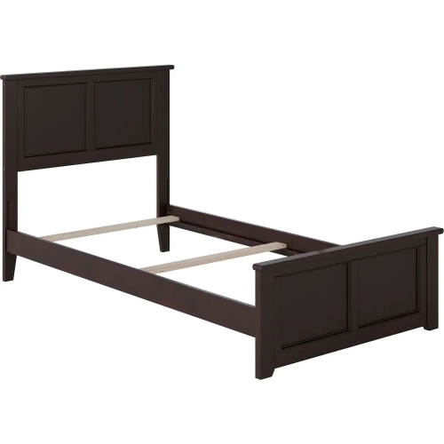 Madison Twin Foundation Bed w/ Footboard in Espresso Wood