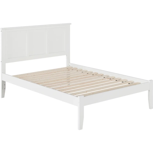 Madison Full Platform Bed in White Wood