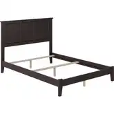 Madison Full Foundation Bed in Espresso Wood