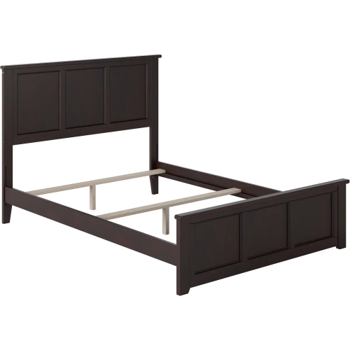Madison Full Foundation Bed w/ Footboard in Espresso Wood