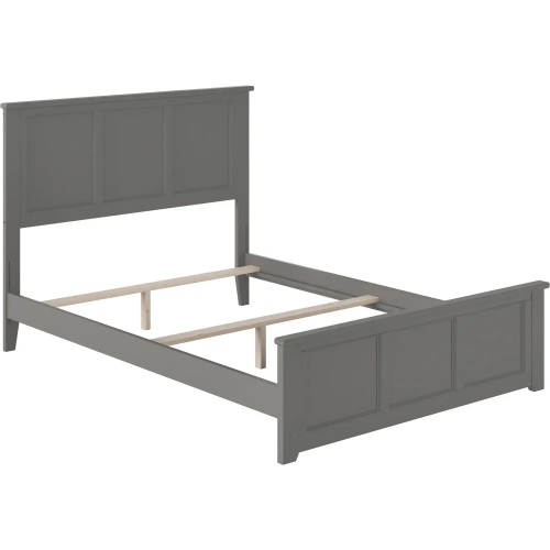Madison Full Foundation Bed w/ Footboard in Grey Wood