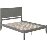 Madison Queen Platform Bed in Grey Wood