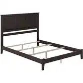 Madison Queen Foundation Bed in Espresso Wood