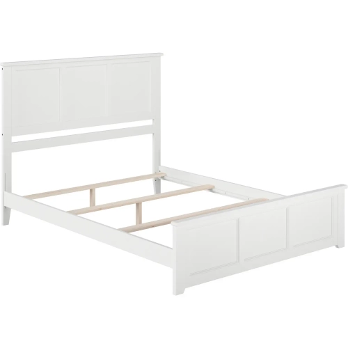 Madison Queen Foundation Bed w/ Footboard in White Wood