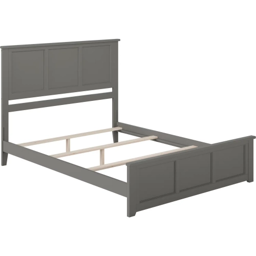 Madison Queen Foundation Bed w/ Footboard in Grey Wood