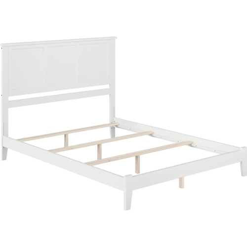 Madison King Foundation Bed in White Wood