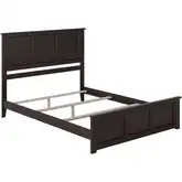 Madison King Foundation Bed w/ Footboard in Espresso Wood