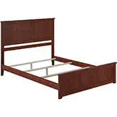 Madison King Foundation Bed w/ Footboard in Walnut Wood