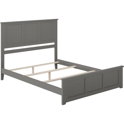 Madison King Foundation Bed w/ Footboard in Grey Wood