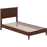 Charlotte Twin XL Low Profile Platform Bed in Walnut Wood