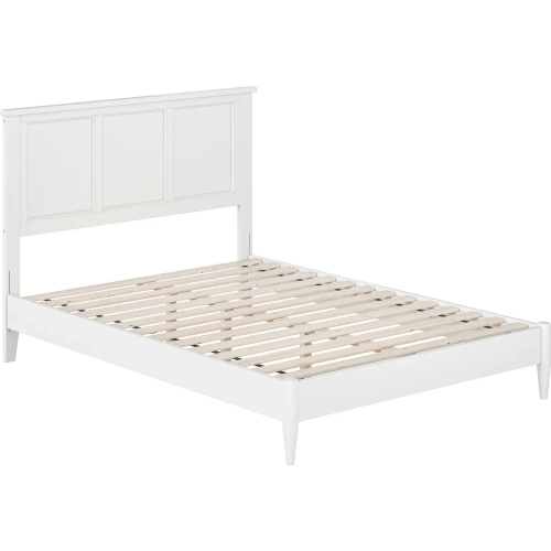 Charlotte Full Low Profile Platform Bed in White Wood