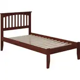 Mission Twin Platform Bed in Walnut Wood