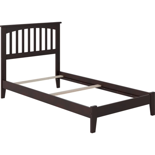Mission Twin Foundation Bed in Espresso Wood