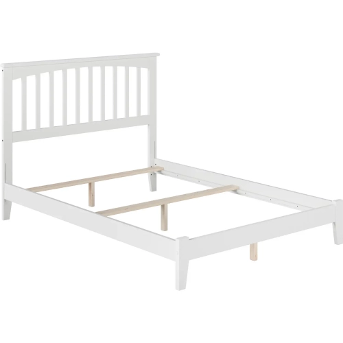 Mission Full Foundation Bed in White Wood
