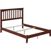 Mission Full Foundation Bed in Walnut Wood