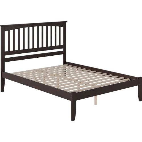 Mission Queen Platform Bed in Espresso Wood