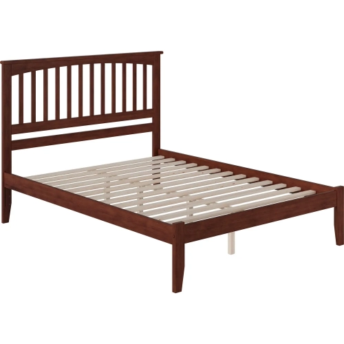 Mission Queen Platform Bed in Walnut Wood