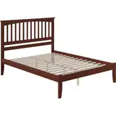 Mission Queen Platform Bed in Walnut Wood