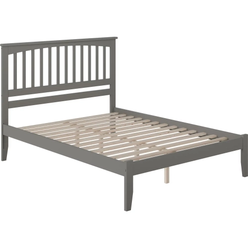 Mission Queen Platform Bed in Grey Wood