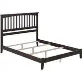 Mission Queen Foundation Bed in Espresso Wood
