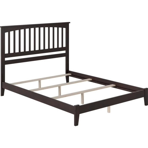 Mission King Foundation Bed in Espresso Wood