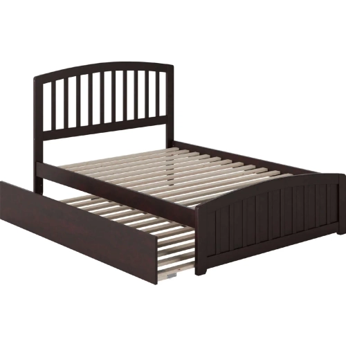 Richmond Full Bed with Matching Footboard & Urban Trundle Bed in Espresso