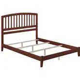 Richmond Queen Foundation Bed in Walnut Wood