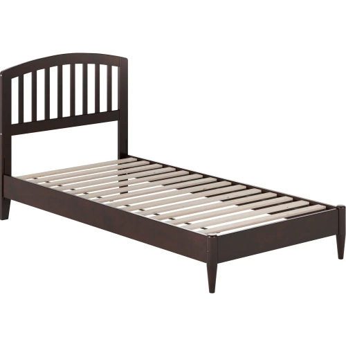Quincy Twin XL Low Profile Platform Bed in Espresso Wood