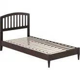Quincy Twin XL Low Profile Platform Bed in Espresso Wood
