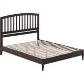 Quincy Queen Low Profile Platform Bed in Espresso Wood