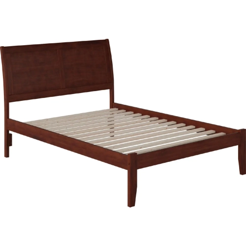 Portland Full Bed with Open Foot Rail in Antique Walnut