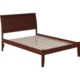 Portland Full Bed with Open Foot Rail in Antique Walnut