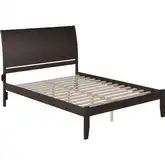 Portland Queen Bed with Open Foot Rail in Espresso
