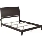 Portland Queen Bed with Open Footboard & Turbo Charger in Espresso