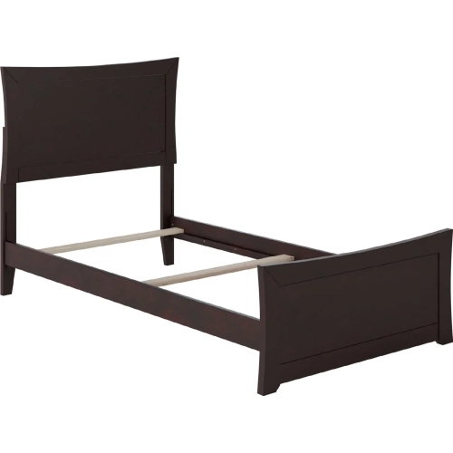 Metro Twin XL Bed with Matching Footboard in Espresso