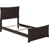 Metro Twin XL Bed with Matching Footboard in Espresso