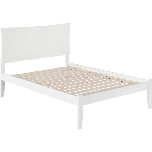 Metro Full Bed with Open Foot Rail in White