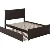 Metro Full Bed with Matching Footboard & Urban Trundle Bed in Espresso