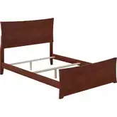 Metro Full Bed with Matching Footboard in Walnut