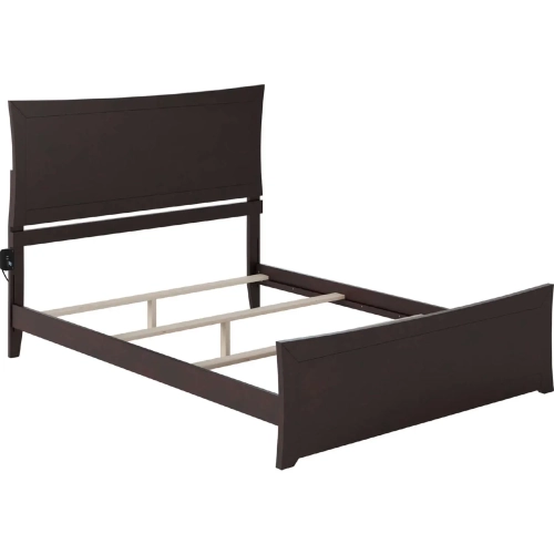 Metro Queen Bed with Matching Footboard in Espresso