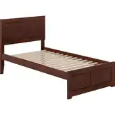 Canyon Twin Platform Bed w/ Footboard in Walnut Wood