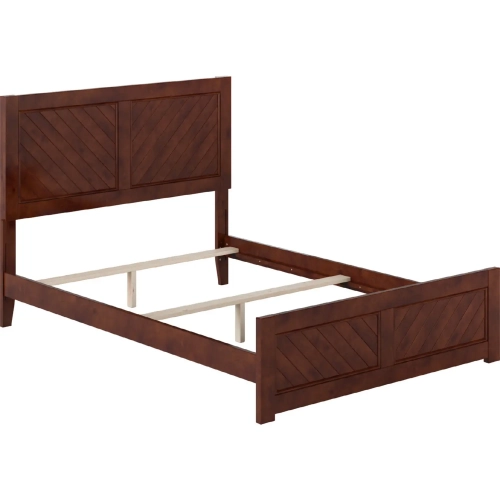 Canyon Full Foundation Bed Frame w/ Footboard in Walnut Wood