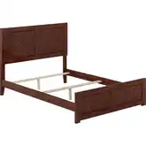 Canyon Full Foundation Bed Frame w/ Footboard in Walnut Wood