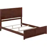 Canyon Queen Foundation Bed Frame w/ Footboard in Walnut  Wood