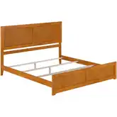 Canyon King Foundation Bed Frame w/ Footboard in Light Toffee Wood