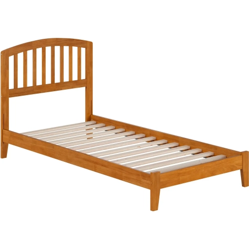 Richmond Twin XL Low Profile Platform Bed in Toffee Wood