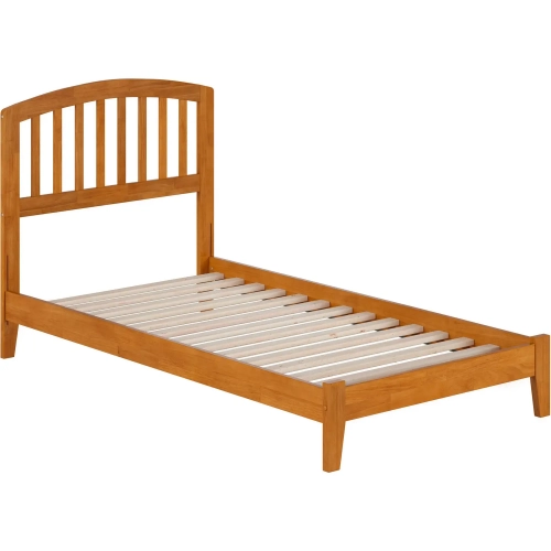 Richmond Twin Low Profile Platform Bed in Toffee Wood