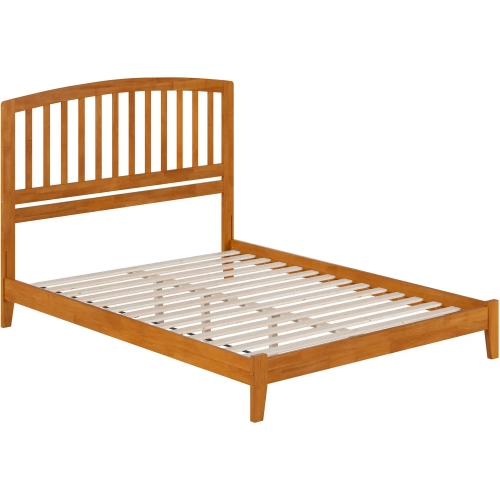 Richmond Queen Low Profile Platform Bed in Toffee Wood
