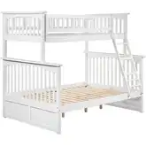 Columbia Twin over Full Bunk Bed in White